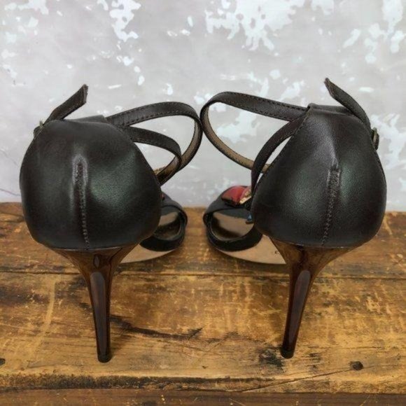 Charles David Beaded Brown Leather Sandals 7B - Picture 2 of 11